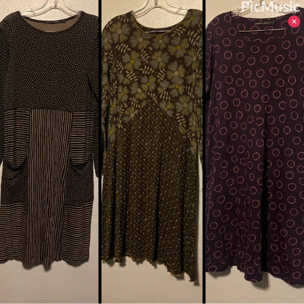 Lot of 3 GUDRUN SJODEN dresses size small
